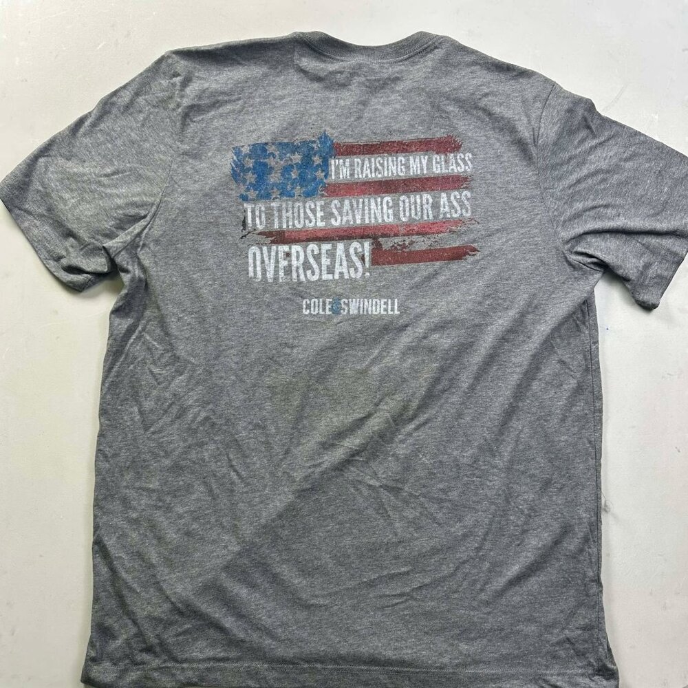 COLE SWINDELL Size XL T-Shirt Tee America Patriotic Military Appreciation - Picture 2 of 3